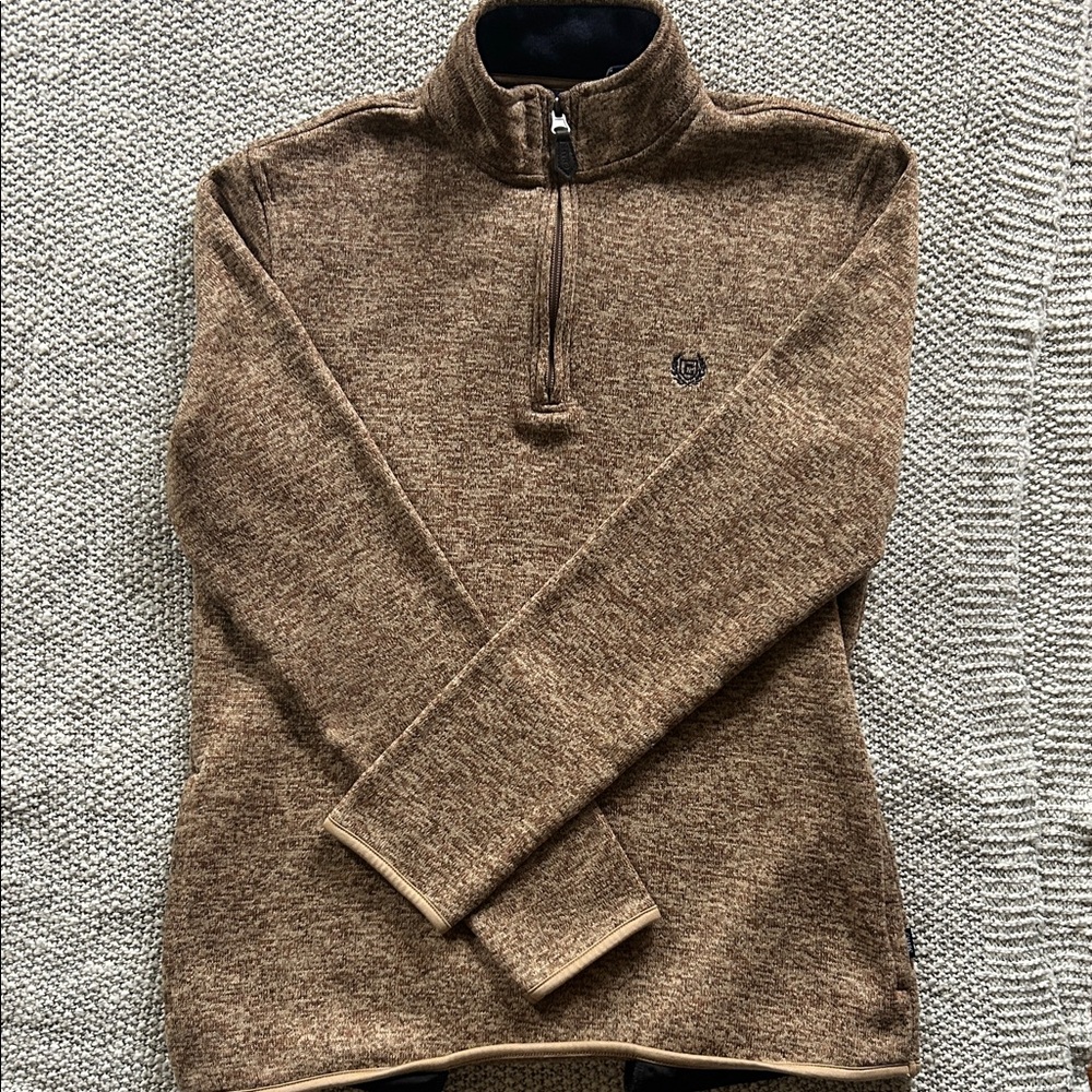 Chaps multi color browns 1/4 zip fleece !!!